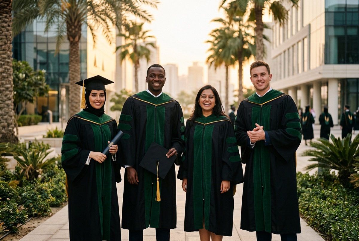 ADSM graduates in academic regalia